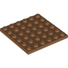 LEGO Medium Donker Vleeskleurig Plaat 6 x 6 (3958)