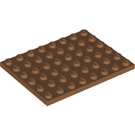 LEGO Medium Donker Vleeskleurig Plaat 6 x 8 (3036)
