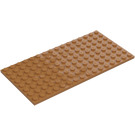 LEGO Beige Moyennement Foncé assiette 8 x 16 (92438)