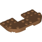 LEGO Mittleres dunkles Fleisch Platte 8 x 4 x 0.7 mit Abgerundete Ecken (73832)