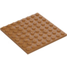 LEGO Medium donker vleeskleurig Plaat 8 x 8 (41539 / 42534)