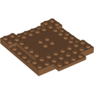 LEGO Medium Donker Vleeskleurig Plaat 8 x 8 x 0.7 met Cutouts en Ledge (15624)