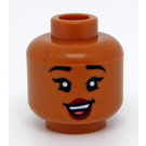 LEGO Medium Dark Flesh Pocahontas Head (Recessed Solid Stud) (3626 / 101980)