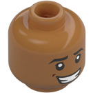 LEGO Medium Dark Flesh Prince Naveen Minifigure Head (Recessed Solid Stud) (3274 / 104027)