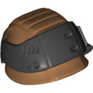 LEGO Mittleres dunkles Fleisch Rebel Trooper Helm mit Pearl Dark Grau Band und Gelb Insignia (28362)