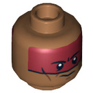 LEGO Medium Dark Flesh Red Knee Head (Recessed Solid Stud) (3626 / 14150)