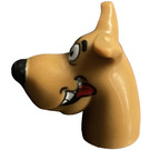 LEGO Mittleres dunkles Fleisch Scooby Doo Kopf mit Smile und Tongue