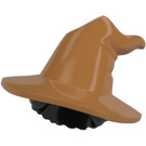 LEGO Medium mørkt kød Kort hår med Floppy Witch Hat (73213 / 100933)