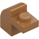 LEGO Medium Mörk Hud Backe 1 x 2 x 1.3 Böjd med Platta (6091 / 32807)