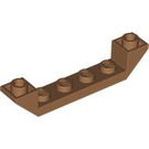 LEGO Mittleres dunkles Fleisch Steigung 1 x 6 (45°) Doppelt Invertiert mit Open Center (52501)