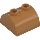 LEGO Beige Moyennement Foncé Pente 2 x 2 Incurvé avec 2 Tenons sur Haut (30165)