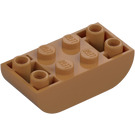 LEGO Medium mørk hud Skråning Kloss 2 x 4 Buet Omvendt (5174)