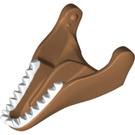 LEGO Mittleres dunkles Fleisch T-rex Jaw mit Weiß Zähne (20959 / 38773)