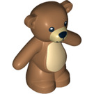 LEGO Mittleres dunkles Fleisch Teddy Bear mit Schwarz Eyes, Nose und Mouth (15912 / 98382)