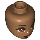 LEGO Medium Dark Flesh Tiana Minidoll Head (49088 / 100769)