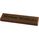 LEGO Medium Dark Flesh Tile 1 x 4 with 'Madam Malkin's' Sticker (2431)