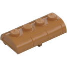 LEGO Medium Mörk Hud Skattkista Lock 2 x 4 med tjockt gångjärn (4739 / 29336)