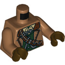 LEGO Medium mørkt kød Vaughn Geist Minifig Torso (973 / 76382)