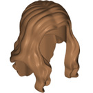 LEGO Mittleres dunkles Fleisch Wellig Lange Haar mit Parting (33461 / 95225)