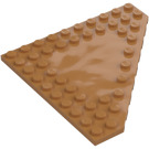 LEGO Medium Dark Flesh Wedge Plate 10 x 10 without Corner without Studs in Center (92584)