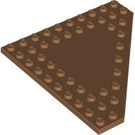 LEGO Medium Dark Flesh Wedge Plate 10 x 10 without Corner without Studs in Center (92584)