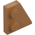 LEGO Mittleres dunkles Fleisch Keil Platte 2 x 2 Flügel Rechts (24307)