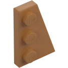 LEGO Beige Moyennement Foncé Pièce de monnaie assiette 2 x 3 Aile Droite  (43722)