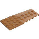 LEGO Medium Dark Flesh Wedge Plate 4 x 9 Wing with Stud Notches (14181)