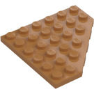 LEGO Medium Dark Flesh Wedge Plate 6 x 6 Corner (6106)