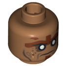 LEGO Medium Dark Flesh Yeoman Zombie Head (Recessed Solid Stud) (97392 / 97992)