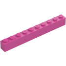 LEGO Keskitumma vaaleanpunainen Palikka 1 x 10 (6111)