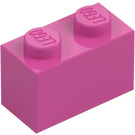 LEGO Rose Moyen Foncé Brique 1 x 2 avec tube inférieur (3004 / 93792)