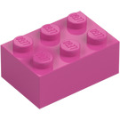 LEGO Medium Dark Pink Brick 2 x 3 (3002)