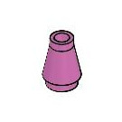 LEGO Mittleres dunkles Rosa Kegel 1 x 1 ohne obere Rille (4589 / 6188)