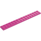 LEGO Mittleres dunkles Rosa Platte 2 x 16 (4282)