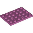 LEGO Medium Dark Pink Plate 4 x 6 (3032)