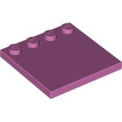 LEGO Rose moyen foncé Tuile 4 x 4 avec Goujons sur Bord (6179)