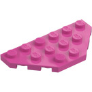 LEGO Mittleres dunkles Rosa Keil Platte 3 x 6 mit 45º Ecken (2419 / 43127)