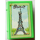 LEGO Medium Green Book 2 x 3 with Eiffel Tower Sticker (33009)