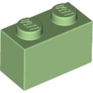 LEGO Medium Green Brick 1 x 2 with Bottom Tube (3004 / 93792)
