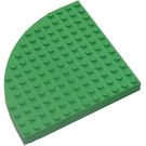 LEGO Medium grøn Klods 12 x 12 Rund Hjørne  uden toppinde (6162 / 42484)