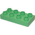 LEGO Mittelgrün Duplo Platte 2 x 4 (4538 / 40666)