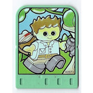 LEGO Mittelgrün Explore Story Builder Jungle Jam Story Card mit boy Muster (42177 / 43973)