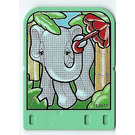 LEGO Medium Groen Explore Story Builder Jungle Jam Story Card met elephant Patroon (42181 / 43977)