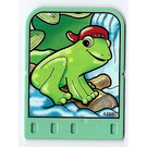 LEGO Medium Green Explore Story Builder Jungle Jam Story Card with frog pattern (42183 / 43980)
