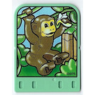 LEGO Mittelgrün Explore Story Builder Jungle Jam Story Card mit Affe Muster (42179 / 43975)