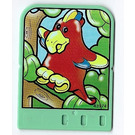 LEGO Medium Green Explore Story Builder Jungle Jam Story Card with parrot pattern (42178 / 43974)