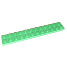 LEGO Medium groen Plaat 2 x 12 (2445)