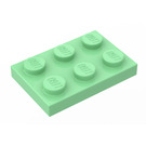 LEGO Średni zielony Talerz 2 x 3 (3021)