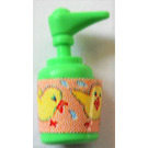LEGO Mittelgrün Scala Bathroom Zubehör Hand Soap Dispenser mit Young Chickens Aufkleber